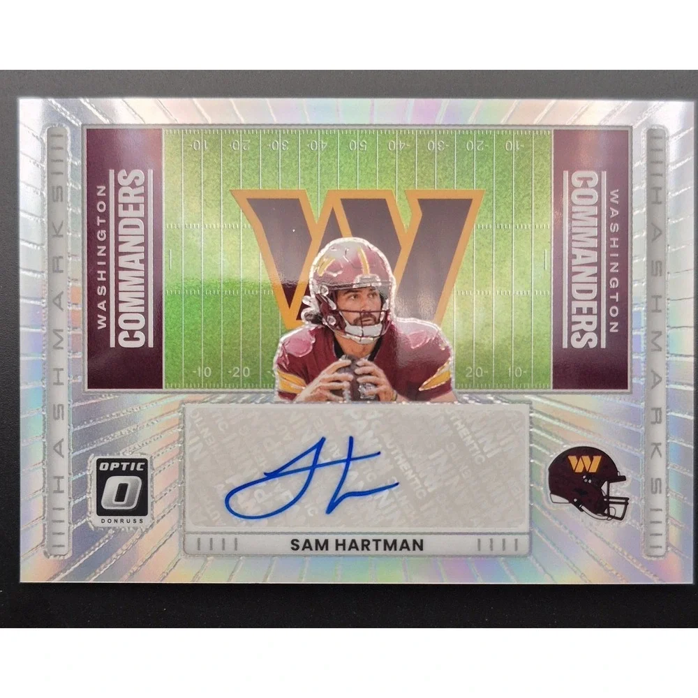 2025 Donruss Optic Sam Hartman #HM-SH Hash Marks Autograph Prizm Commanders‎